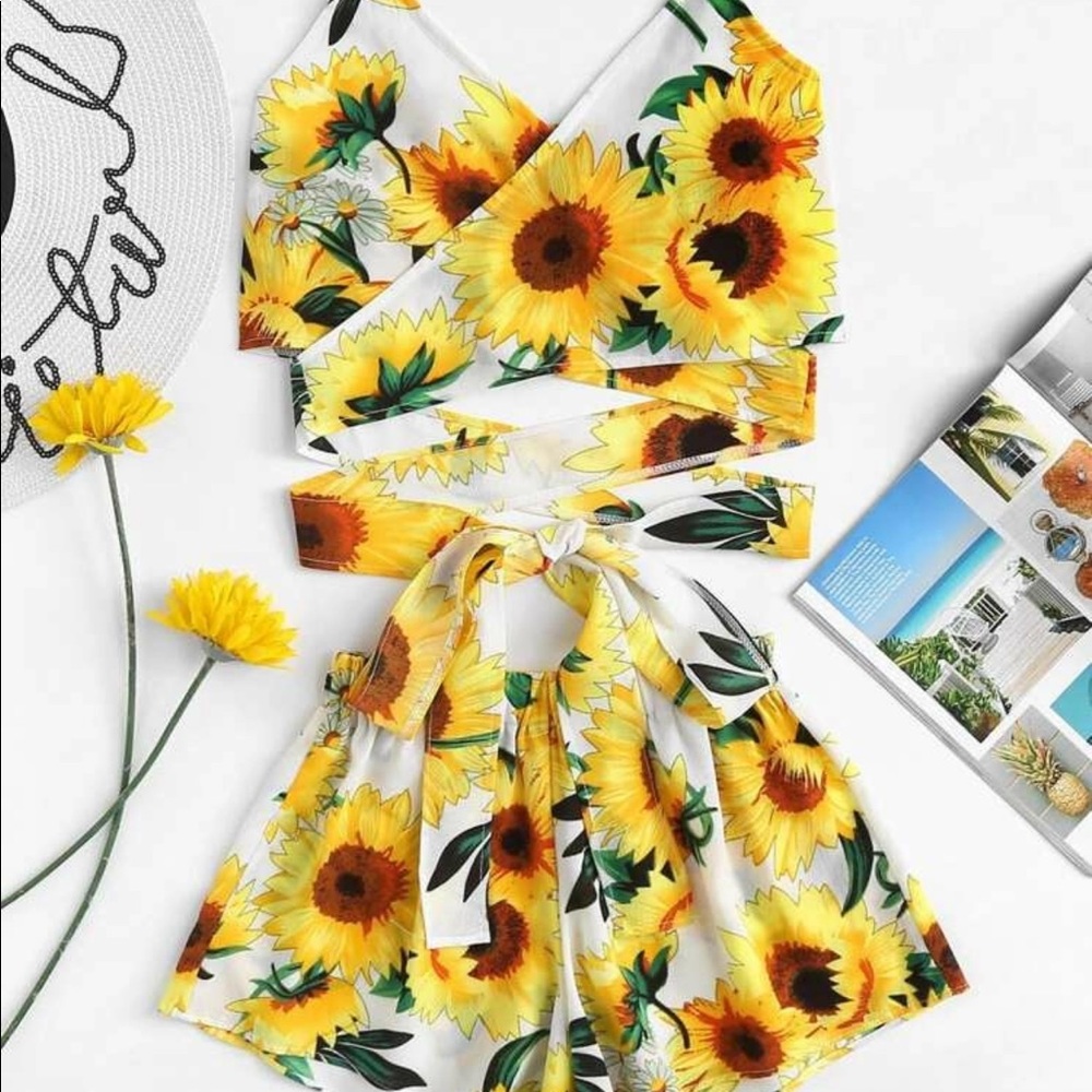 2 pc sunflower outfit